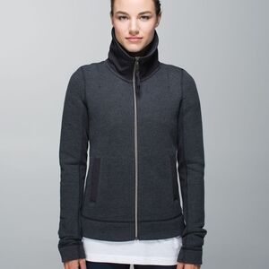 Lululemon En Route Jacket Charcoal Zip-Up Size 4